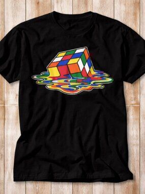 Melted Rubix Cube Nerd Spider Tom T-Shirt